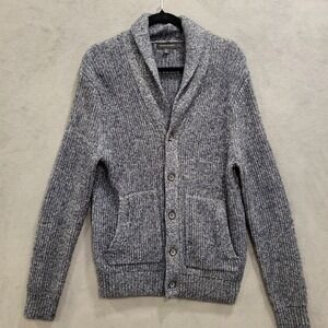 Banana Republic Sweater Men Medium Cardigan Chunky Shawl Neck Button Up Academia